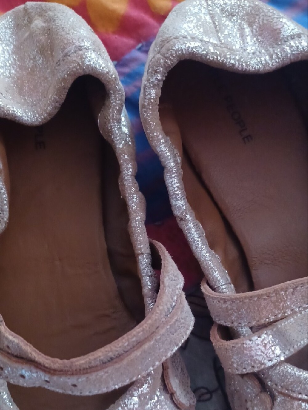 Free People Glitter Floral Mary Jane Flats - Cream - Picture 5 of 5